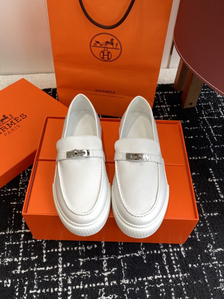 Hermes-Loafers-Men's-White