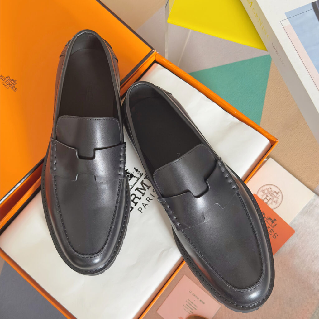 Hermes-Loafers-Men's-Black
