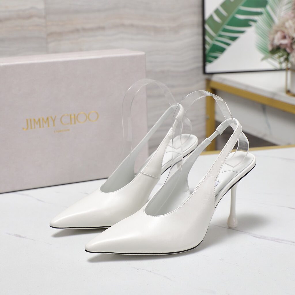 Jimmy Choo Heels 9.5cm Height White（35-42）