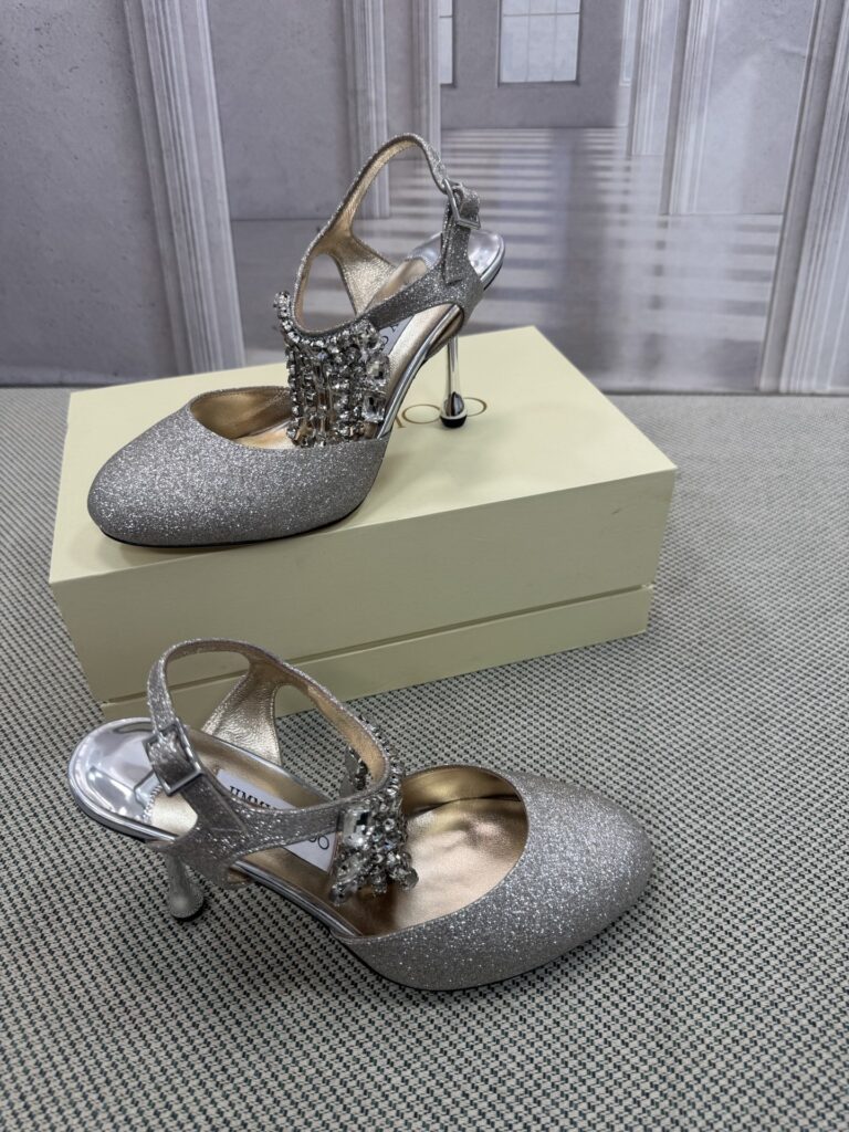 Jimmy Choo Satin 8.5cm Height Heels Sliver（35-41）