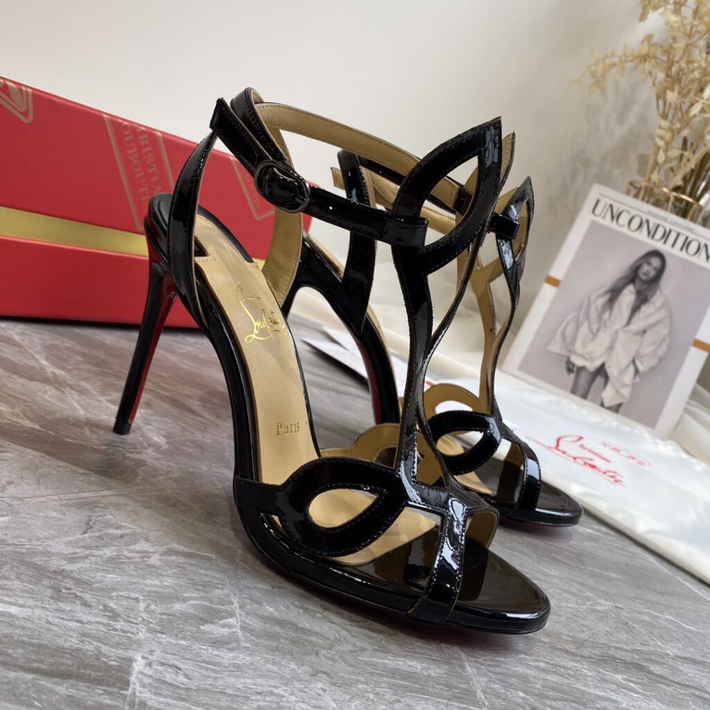 Christian Louboutin Leather 10cm Height Heels Black（35-43）