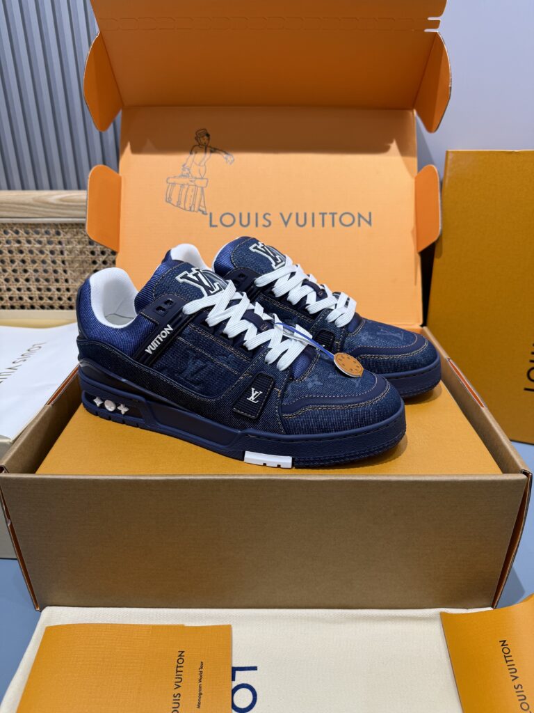Lv-Trainer-Sneakers-Blue Demin-Man