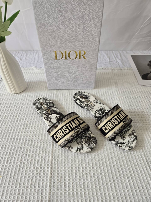 Dior-Women Flip Flops-Black