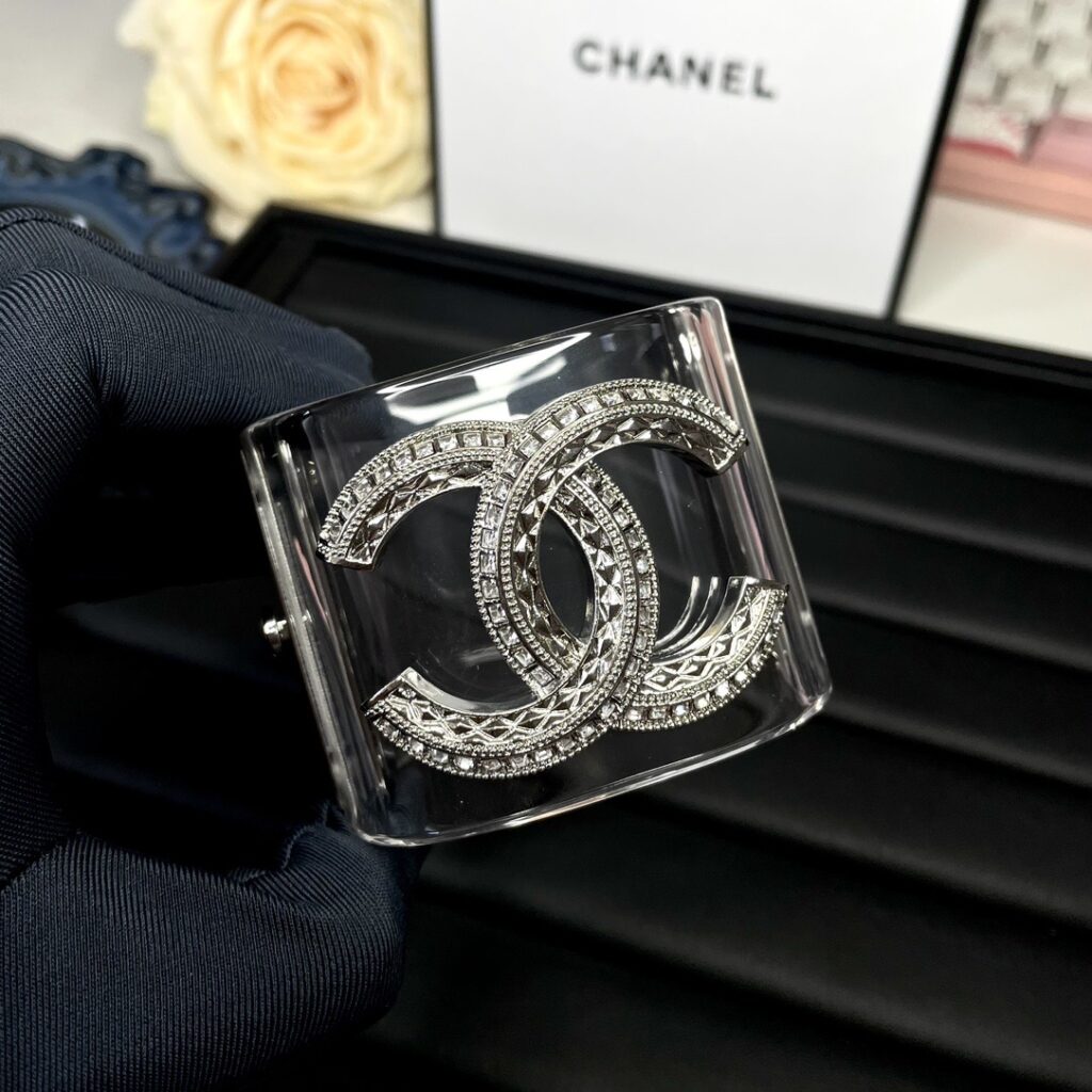 Chanel wide resin bracelet